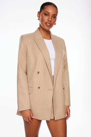 Dark Beige double breasted Pant Suit