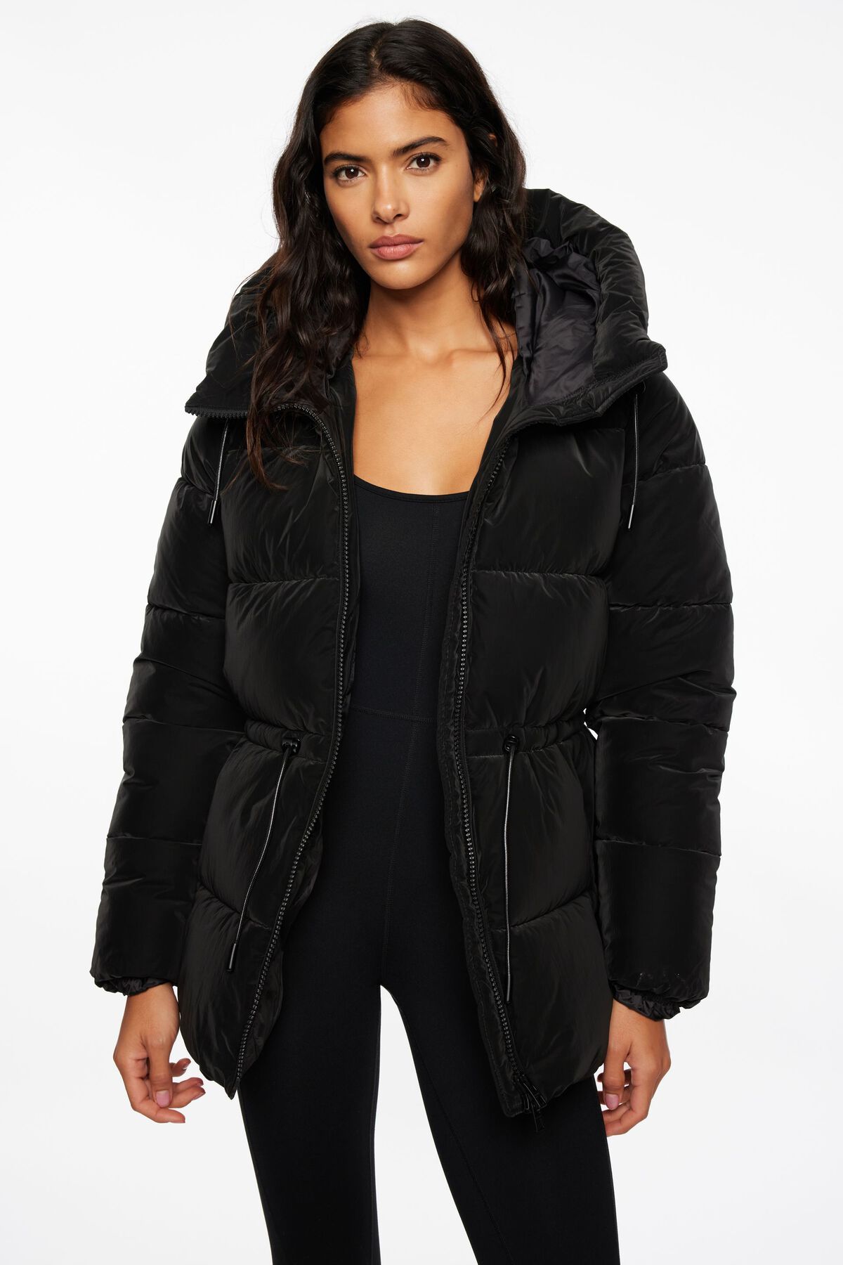 Lustre Puff ™ Cinched Waist Puffer Jacket | Dynamite