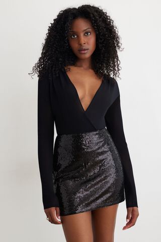 Women's Black Lace Relish Bodysuit 