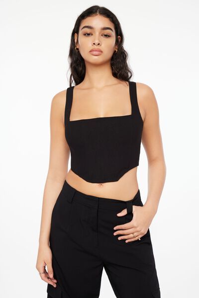 Color Block Sleeveless Crop Knit Top and Skirt Set – Just Cynt'n