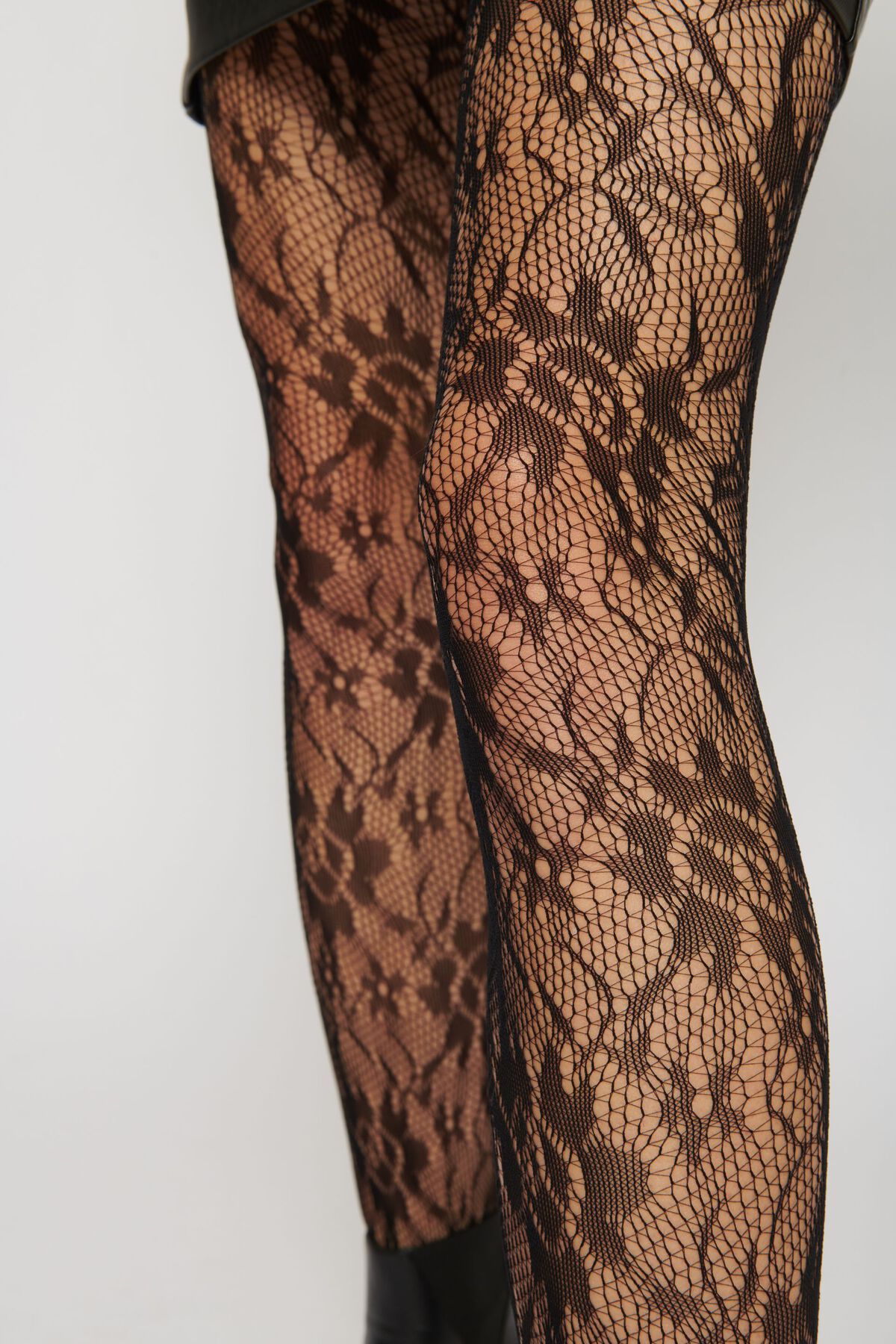 Black Floral Lace Tights ($4.29) ❤ liked on Polyvore featuring