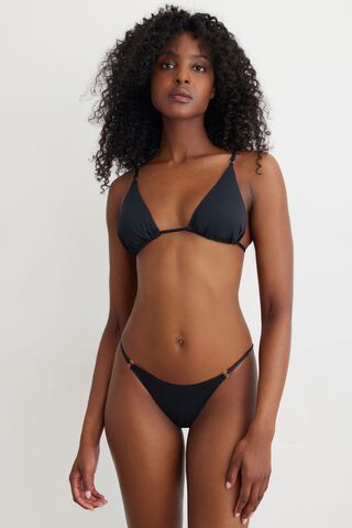 Black One Shoulder Bikini Sets Asymmetrical Neck Back Buckle - Temu Canada