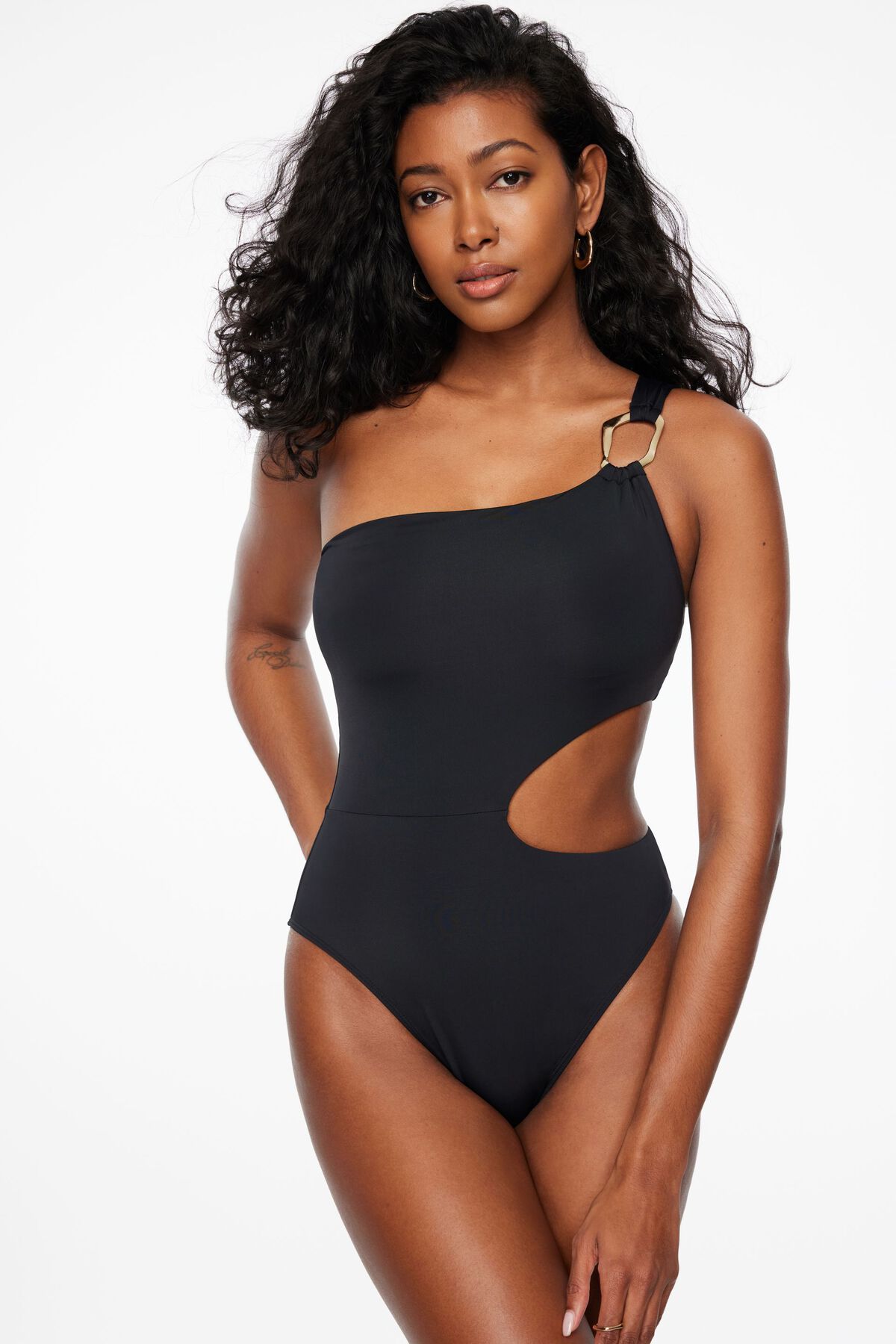 2023 Summer Womens High Leg Cut Out One Shoulder Monokini Black Cut Out  Swimsuit Sexy Black One Piece Swimwear T230524 From Mengyang04, $6.82