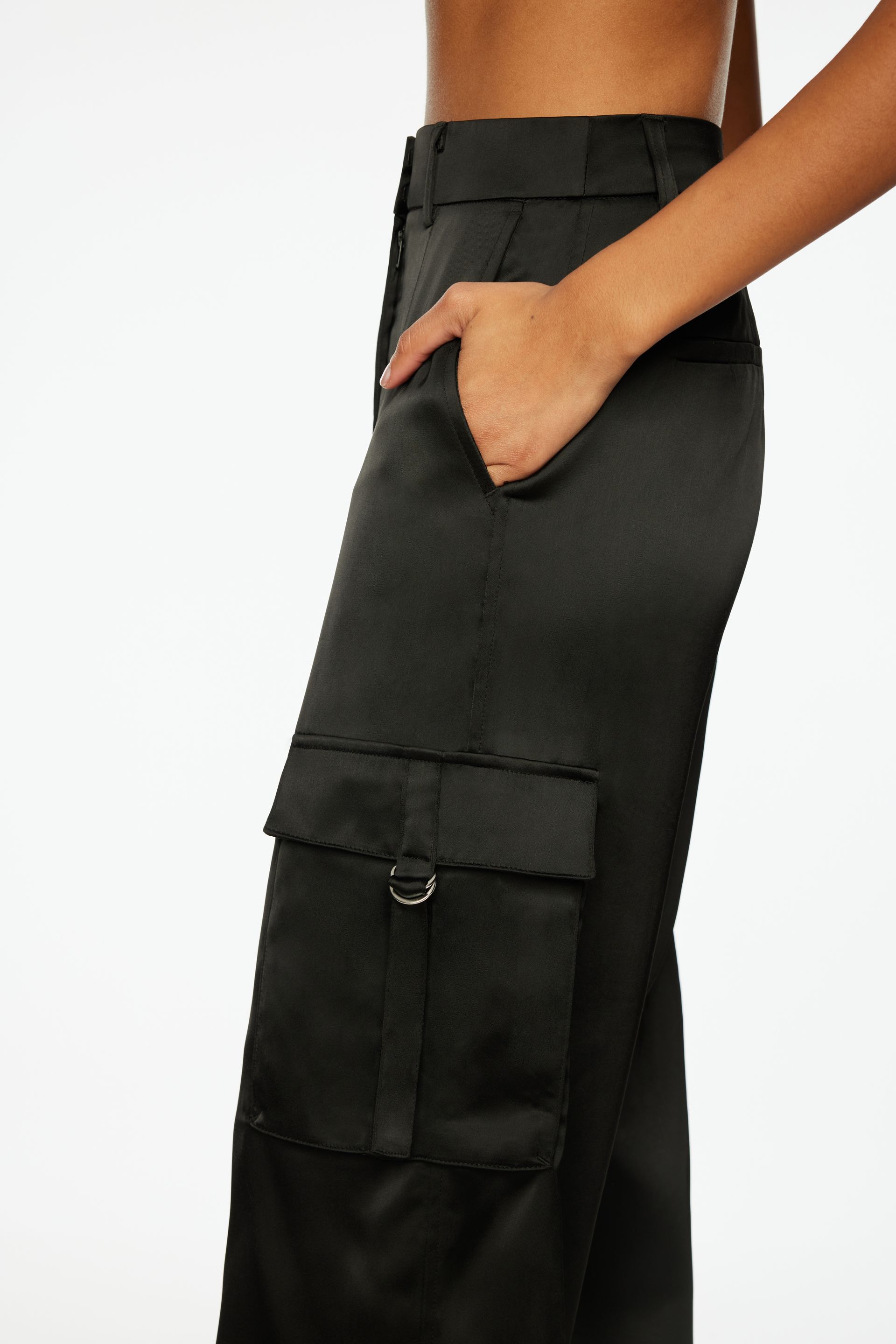 ブランド雑貨総合 Babaton SATIN CARGO SKIRT STRAIGHT MIDI SKIRT