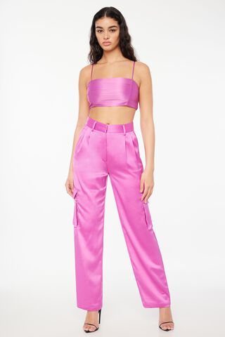 TALL pink cargo trousers size 10, perfect for a - Depop