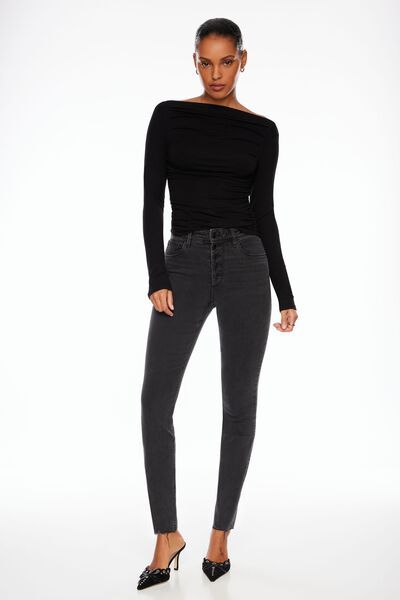 Kate Coated Skinny Jeans Black