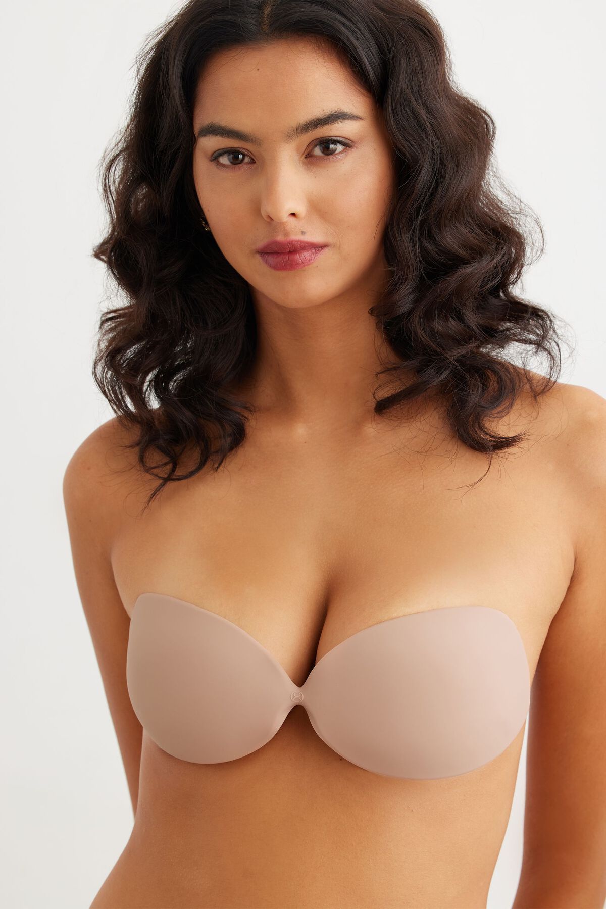 Large Size Silicone Sticky Bra, Adhesive Bra with Gather Front