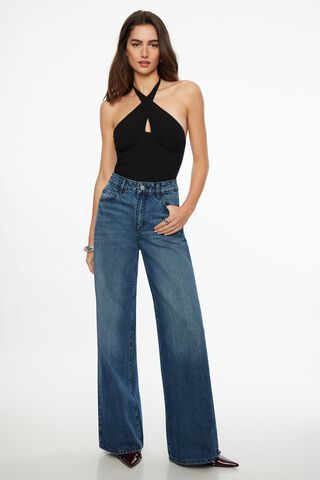 Moonker Women's Jeans Micro Flare Pants Middle Waist Jeans