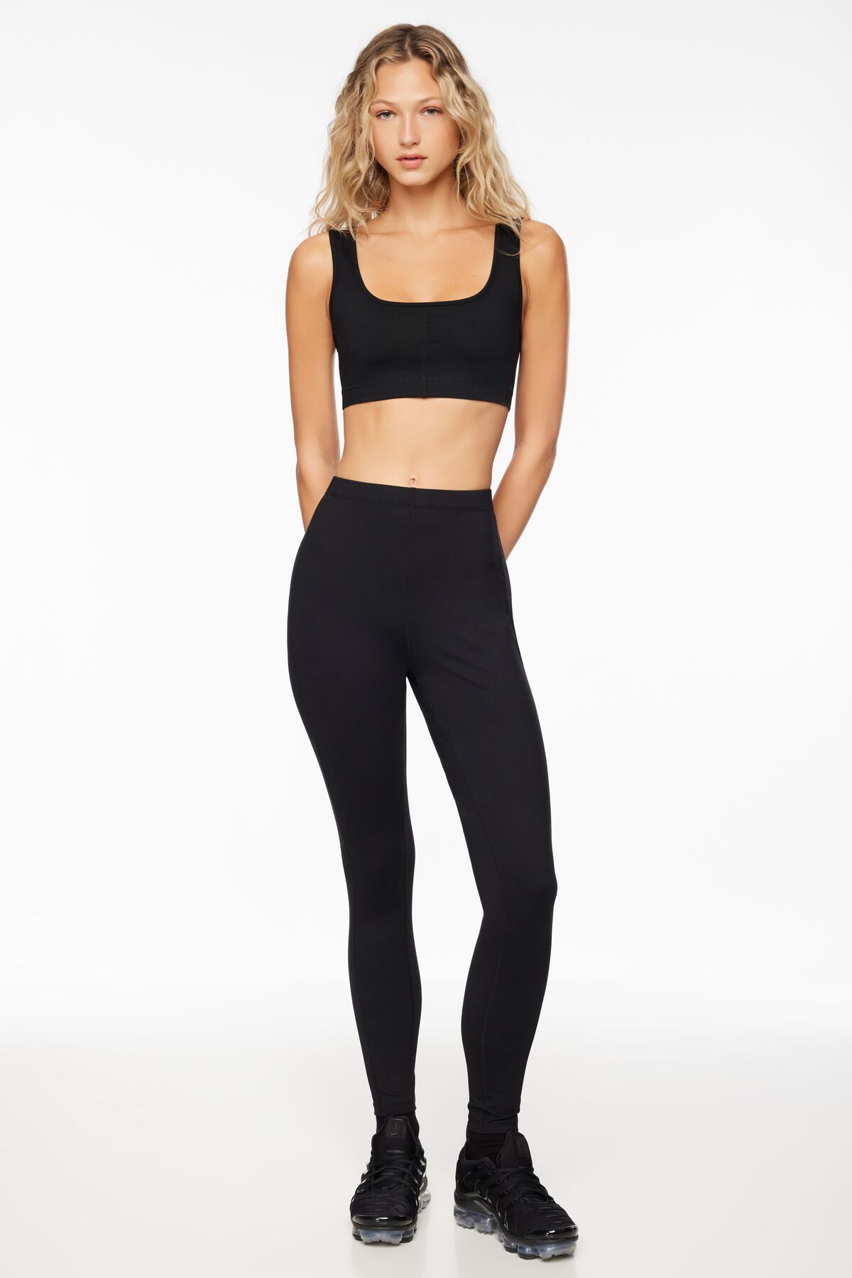 ACTINPUT Black Leggings for Women Soft High Waisted Tummy Control Leggings  Sports Workout Gym Running Yoga Pants(Black,S-M) : : Fashion