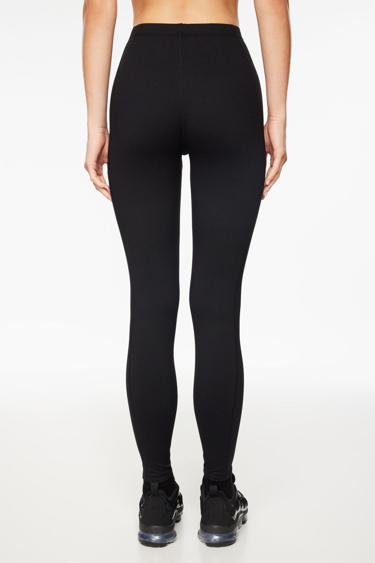 High-waisted long-ribbed leggings VIKI BLACK – Women's leggings at