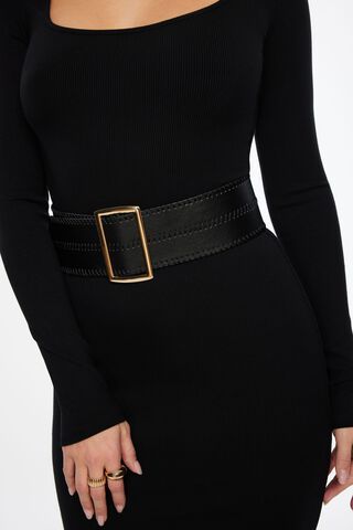 Namzi Black Corset Belt for Women, Thick Wide Belts for Women Dresses,  Ladies Belts, Womens Belts for Dress