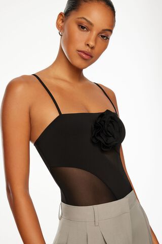 Express Express Body Contour Faux Leather Corset Cropped Top 54.00