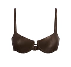 Brown underwire bikini top