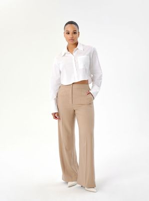 Q605 The New Loose City Leisure Wide Leg Pants Loose a Large Size Wide Leg Pants  Women - China Women Trousers and Plus Pants price