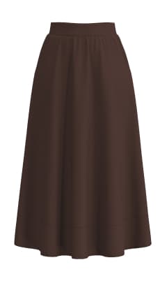 Voluminous Poplin Maxi Skirt