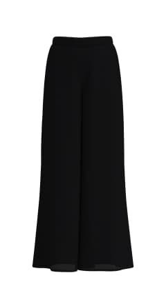 black wide-leg Palazzo pants.